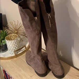 Unisa | Faux Suede Knee High Boots
